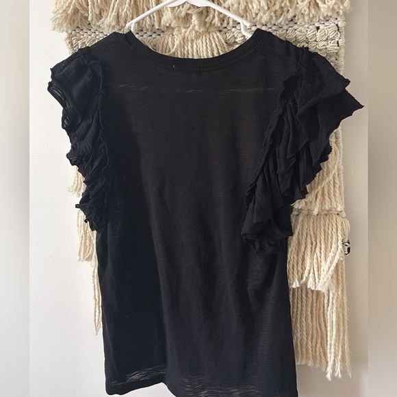 Goldie Lewinter BUNDLE of Two Celeste Ruffle Short Sleeve Pima Cotton Tees Large - Picture 9 of 9